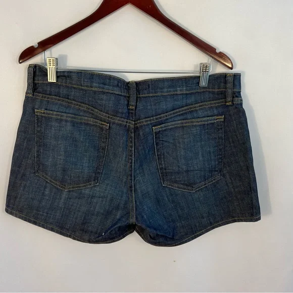 Ralph Lauren Sport Jean Shorts Womens 31 Blue Denim Cotton Flag Logo Dark Wash - Picture 4 of 4